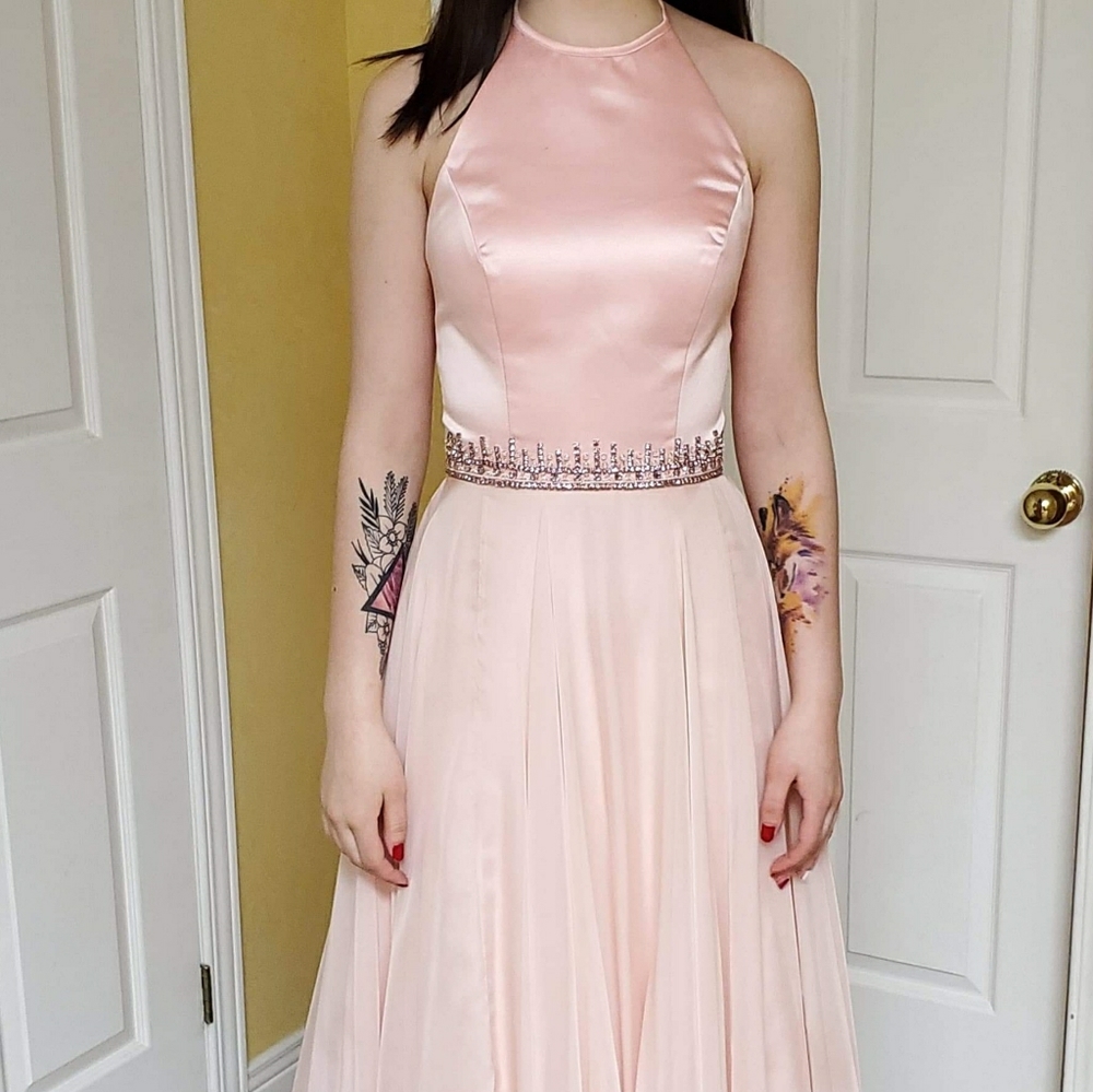 Beautiful Sherri Hill Prom Dress in Blush Pink